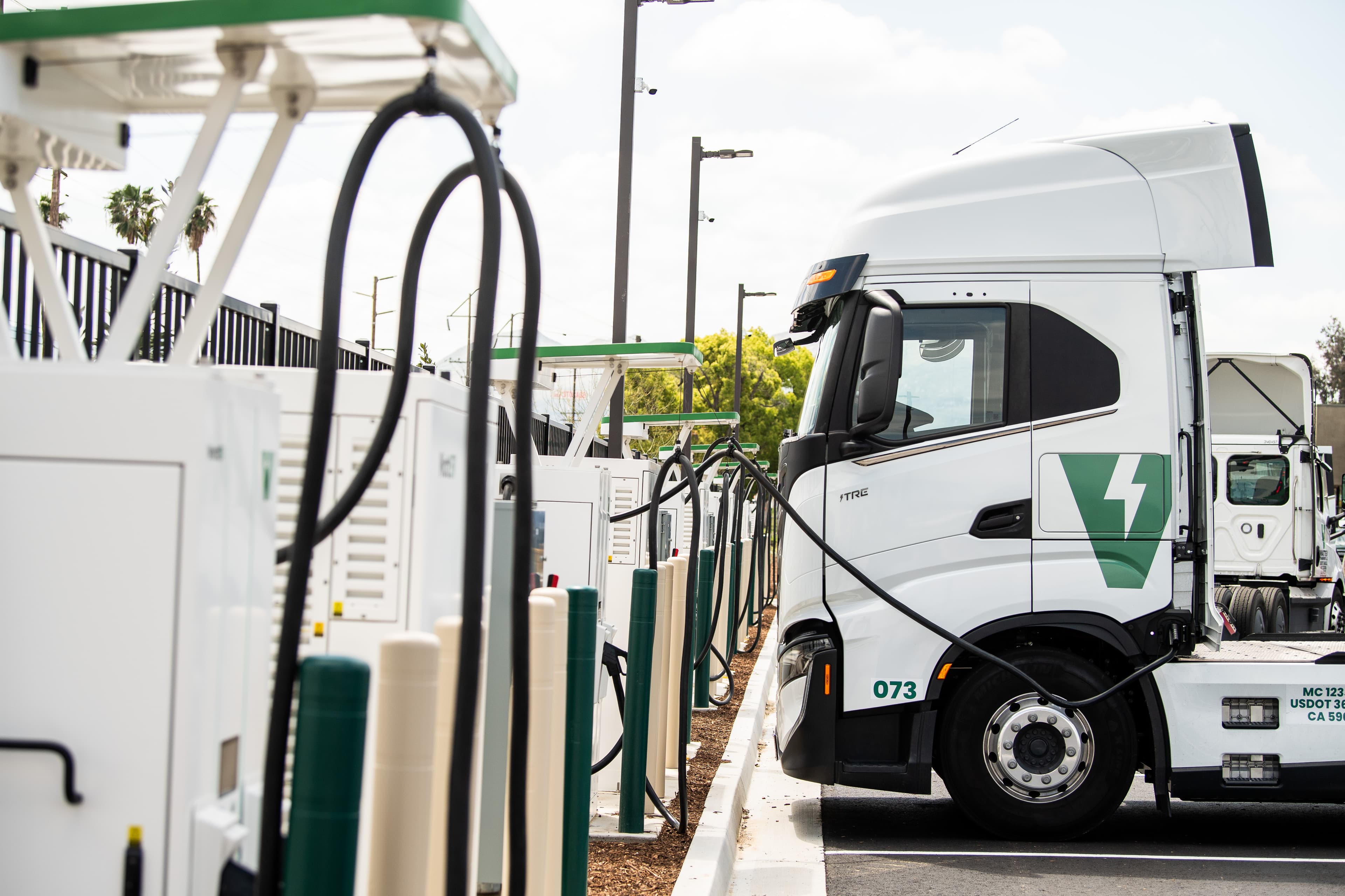 Freight depot charging area at WattEV