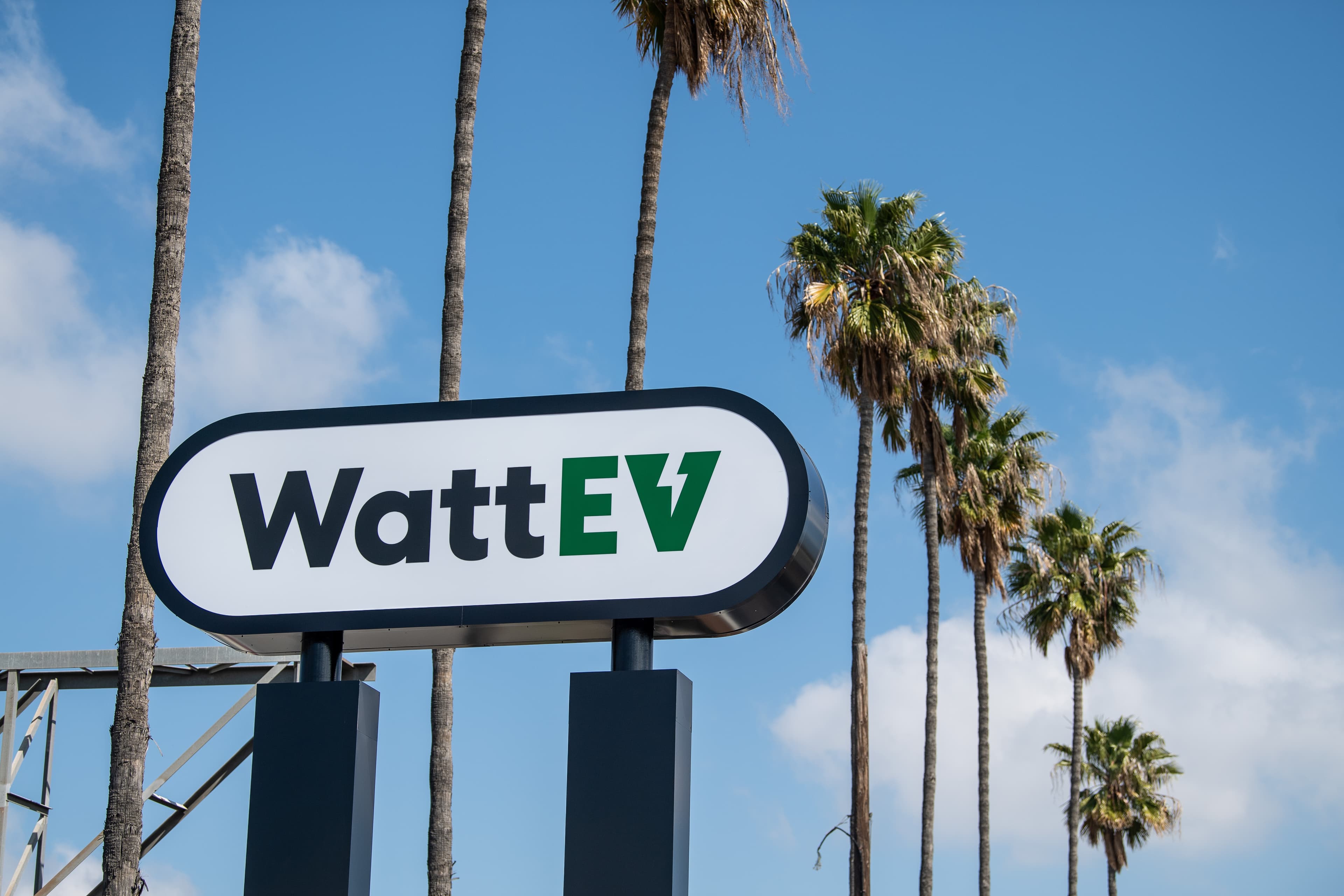 WattEV billboard along a freight corridor